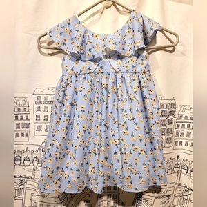 EUC Girls Light Blue Floral Mabel And Honey Dress Size 3